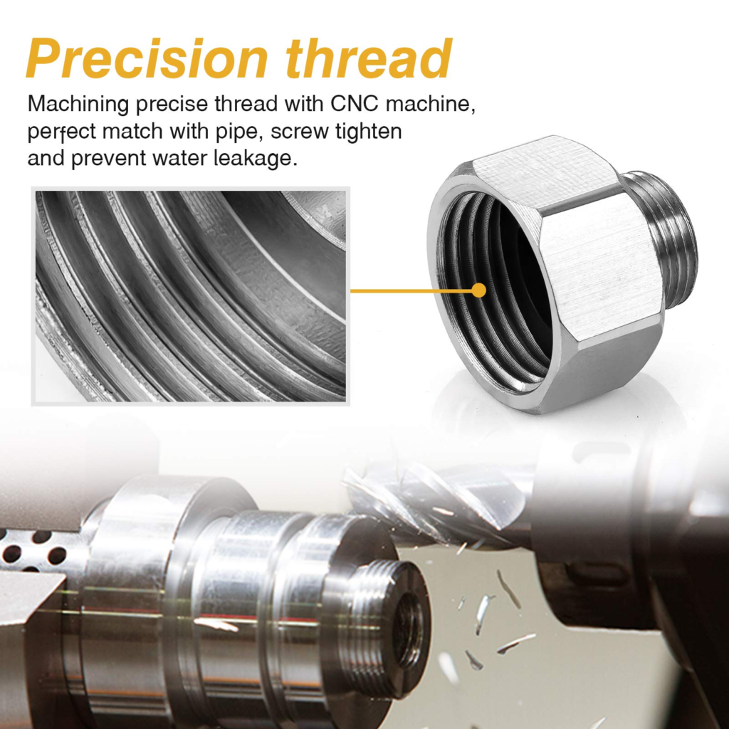 Water Hose Adapter, Arofa Brass Faucet Hose Adapter 3/8 to 1/2 Adapter Compression Fitting with